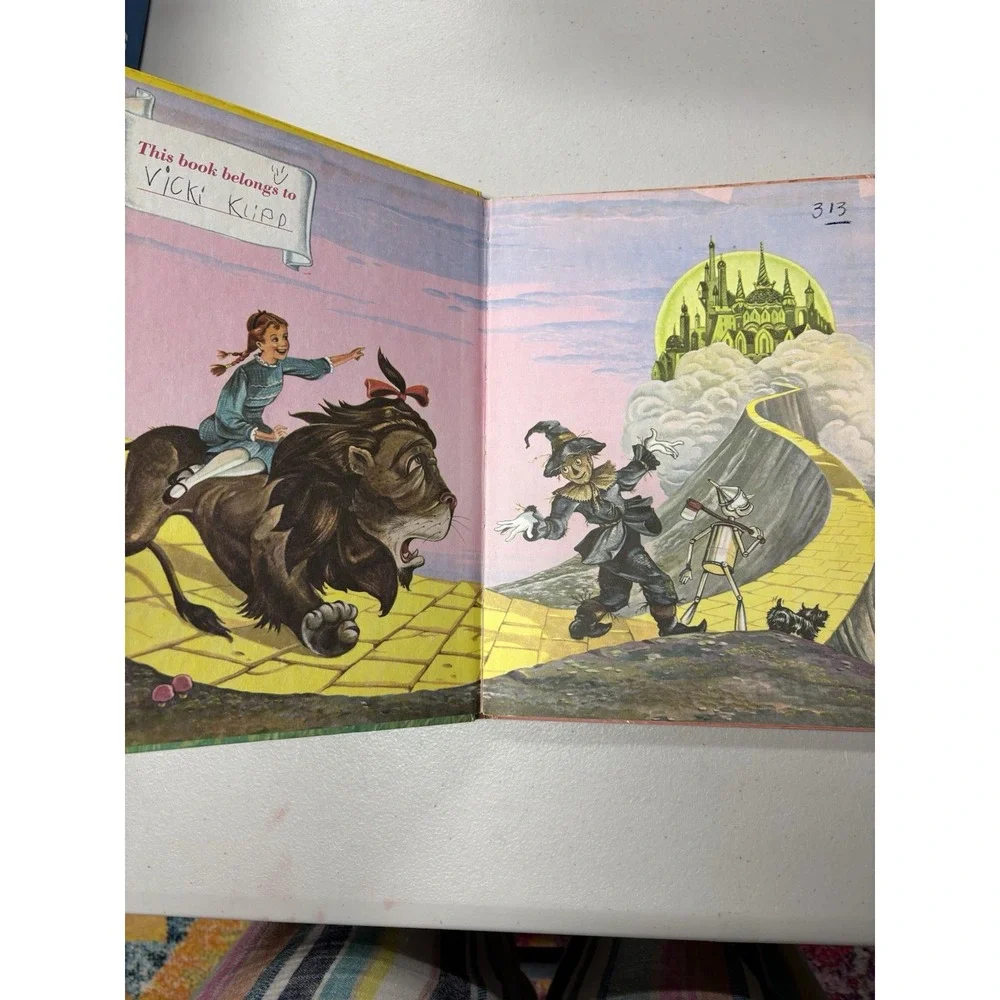 Children's 1950 The Wizard of Oz by L. Frank Baum Vintage Illustrated Classic HC